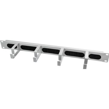 LogiLink Kabel management panel 19"",4 Stahlbügel & borstelstrip