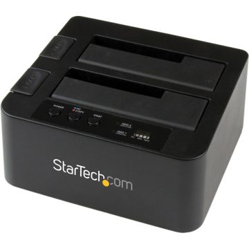StarTech.com Dual Bay Hard Drive Duplicator, Standalone USB 3.0 (5 Gbps) eSATA to 2.53.5 SATA III HDDSSD ClonerCopier, Hard Drive Docking Station - Hard Disk Cloner