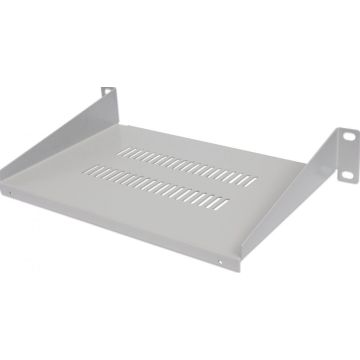 Intellinet 10"" legplanken 150mm Frontmont. 1HE perforiert gra