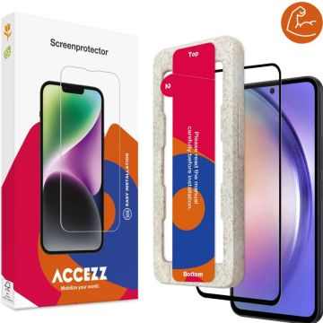 Accezz Triple Strong Full Cover Glas Screenprotector met applicator Samsung Galaxy A54 / S23 FE - Transparant