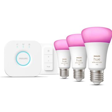 Philips Hue White and Color ambiance Starterkit - Slimme lampen + dimmer switch