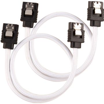 Case acc Corsair Prem. sleeved cable set SATA white, 30cm