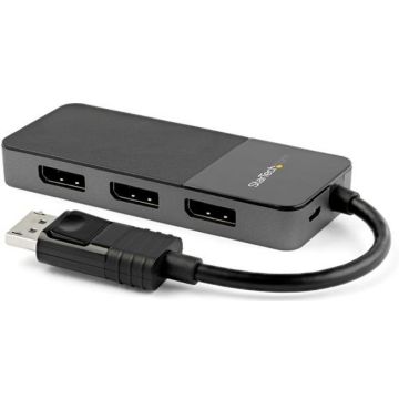 StarTech.com 3-Port Multi Monitor Adapter, DisplayPort 1.4 to 3x 4K DP Video Splitter, Triple or Dual 4K, LaptopDesktop DisplayPort MST Hub for Multiple Monitors, Windows Display Adapter - Multi Stream Transport (MST14DP123DP)