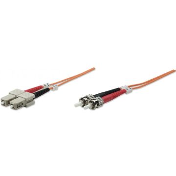 Intellinet LWL aansluitkabel ST/SC 1m Multimode OM2 oranje