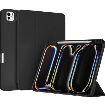 Accezz Smart Silicone Bookcase iPad Pro 13 (2024) M4 - Zwart