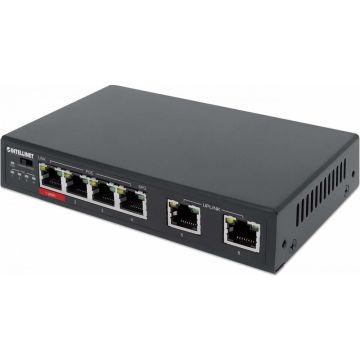 INTELLINET 6-Port Fast Ethernet Switch 4 PoE-Ports