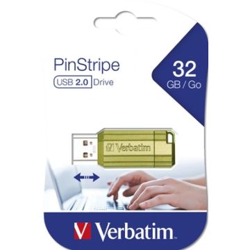 Verbatim PinStripe 32 GB Groen - USB-flashstation