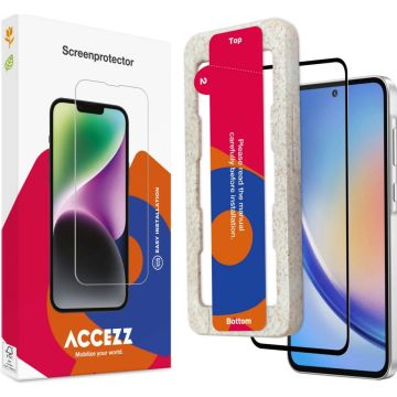 Accezz Gehard Glas Full Cover Screenprotector met applicator Samsung Galaxy A35 / A55 - Transparant