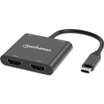 MANHATTAN USB-C PD auf Dual-HDMI-Monitor-Adapter 4K 60Hz