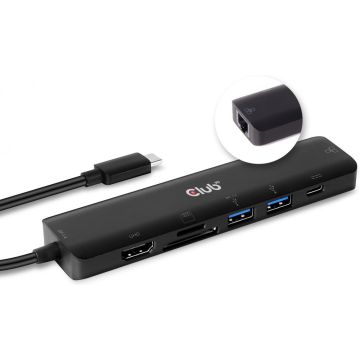Club3D USB Type C 7-in-1 Hub - Dockingstation