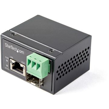 StarTech.com PoE+ Industrial Glasvezel naar Ethernet Media Converter 30W - SFP naar RJ45