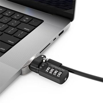 Compulocks Ledge Lock Adapter for MacBook Pro 16" M1, M2 & M3 with Combination Cable Lock - Beveiligingsadapter slotsleuf