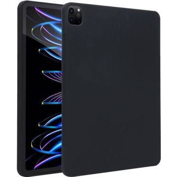 Accezz Liquid Silicone Backcover met penhouder iPad Pro 12.9 (2022) / Pro 12.9 (2021) / Pro 12.9 (2020) - Zwart