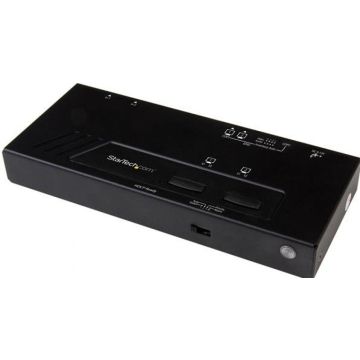 StarTech.com 2x2 HDMI Matrix Switch - 4K UltraHD HDMI switch met snelschakeling, auto-sensing en serial control