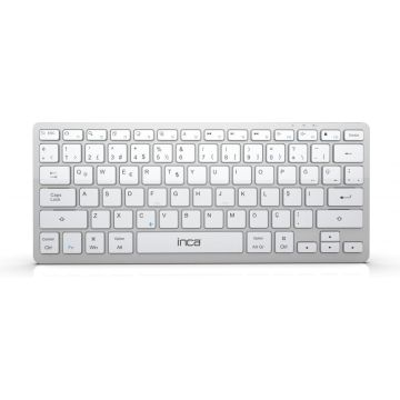 INCA Tastatur IBK-565BT, Bluetooth, 5.0 Smart, Silber