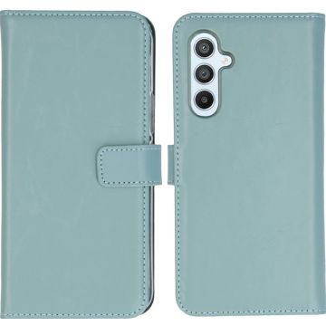 Selencia Echt Lederen Bookcase Samsung Galaxy A54 (5G) - Air Blue