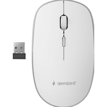 GEMBIRD muis OPT WIRELESS 4 toetsen inkl. nano USB wit