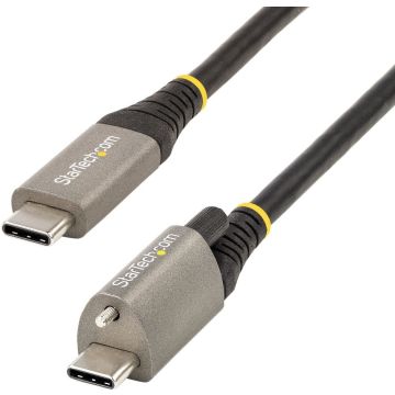 StarTech.com 1m Vergrendelbare USB-C Kabel met Topschroef, 10Gbps, USB 3.13.2 Gen 2 Type-C Kabel, 100W (5A) Power Delivery Charging, DP Alt Mode, Single Screw Lock, USB-C ChargeSync (USB31CCTLKV1M) - USB-kabel