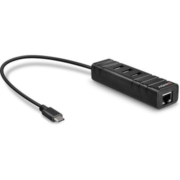Lindy USB 3.1 Hub & Gigabit Ethernet Adapter USB Type C