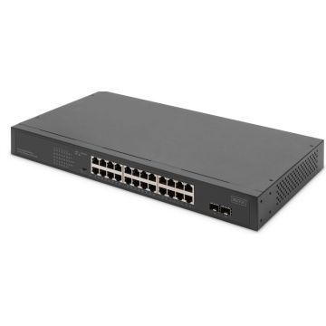 DIGITUS Switch 24-Port Gigabit Unmanaged zwart