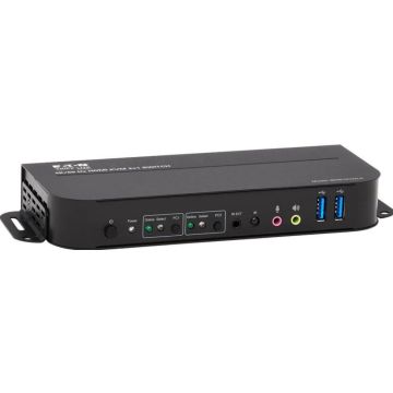 Eaton Tripp Lite series HDMI KVM, 2-Port 4K 60Hz 4:4:4, HDR, HDCP 2.2 Support, IR Remote and USB Cables - KVM  audio  USB switch