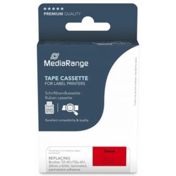 MediaRange Schriftbandka. Brother TZ-451/TZe-451 24mm 8m zwart