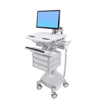 Ergotron StyleView Cart with LCD Arm, LiFe Powered, 3 Drawers - Wagen