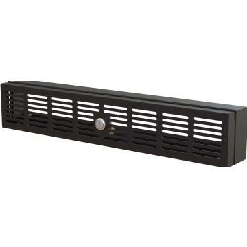 StarTech.com 2U Rack Veiligheidspaneel, UitklapbaarVergrendelbaar Rack Cover voor Fysieke BeveiligingToegangscontrole van 19" Server Rack & Netwerk Cabinet, Voorgemonteerd (RKSECLK2U) - Beveiligingskap voor rek