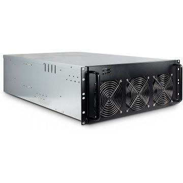Inter-Tech IPC 4W40 Mining-Rack, Rack, Server, Zwart, ATX, Mini-ITX, uATX, Staal, 4U