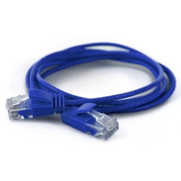 Wantec Patchkabel UTP CAT6a d=2,8mm 5,0m blauw