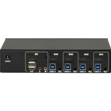 Inter-Tech IPC KVM Switch AC-41HUS HDMI, 4K@60Hz