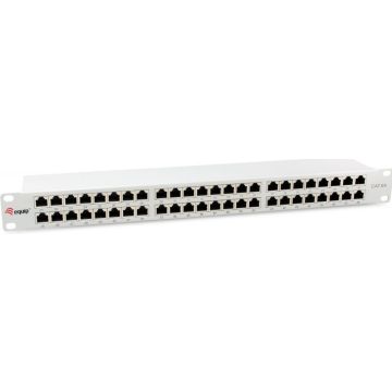 Equip Patchpanel 48x RJ45 Cat6A 19" FTP 1HE Premium helder grijs