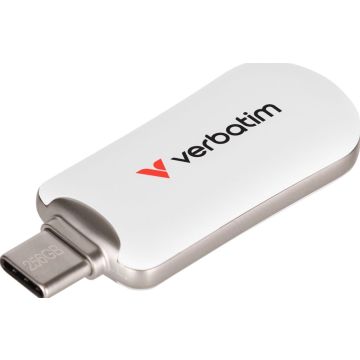 Verbatim Plectra USB-C Drive 256GB White - USB-C USB-stick