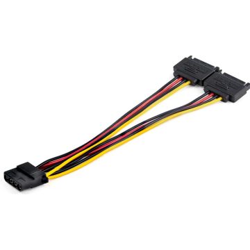 StarTech.com SATA naar LP4 Voedingskabel Adapter - 4 Pin LP4 Molex (F) naar Dual SATA (M) Splitter