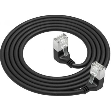 CAT6A UFTP SL D/D-ANG BK 0.15M. 1 stk