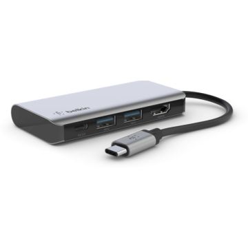 Belkin CONNECT 4-in-1 - Adapter voor hub met meerdere poorten