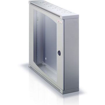 TEY I-CASE EC-1230G 19"Wandregalschrank 12HE,einteilig,grijs