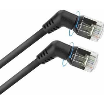 CAT6A U/FTP SLIM R360 BK 10.0M. 1 stk