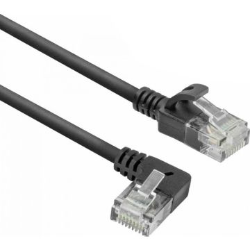 CAT6A U/UTP SLIM L-ANG BK 15CM. 1 stk