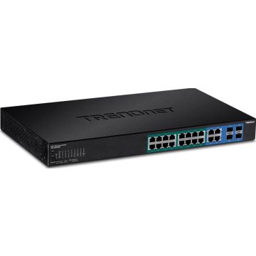 TRENDnet 20-port Gigabit Web Smart POE+ Switch w/ 2 SFP