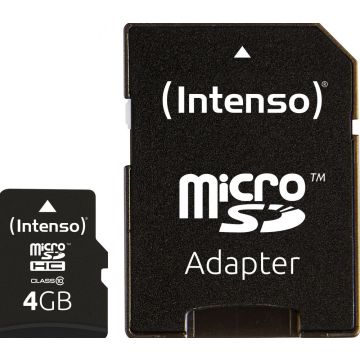 Intenso 4GB Micro SDHC Class 10 w/adapt MOQ12