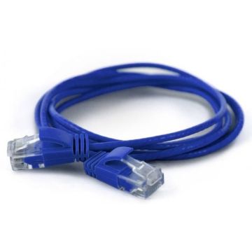 Wantec Patchkabel UTP CAT6a d=2,8mm 0,50m blauw