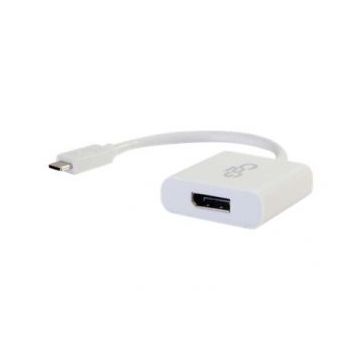 C2G USB C to DisplayPort Adapter Converter - USB Type C to DisplayPort White