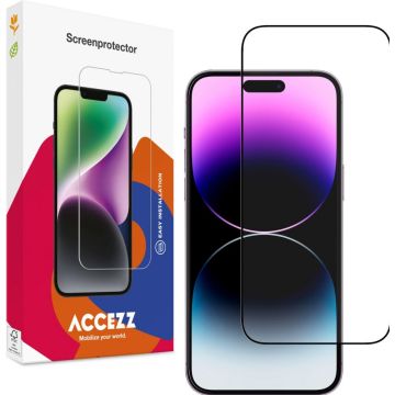Accezz Gehard Glas Full Cover Screenprotector iPhone 15 Pro Max