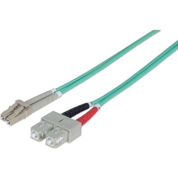Intellinet LWL aansluitkabel LC/SC 2m Multimode OM3 aqua