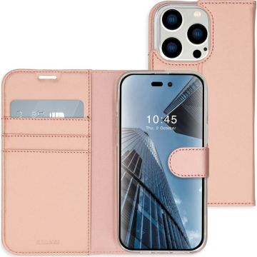 Accezz Wallet Softcase Bookcase iPhone 14 Pro Max - Rosé Goud