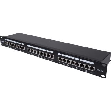 Intellinet 24-Port Cat6a Patchpanel FTP 1HE zwart