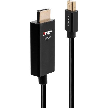 Lindy 2m Mini-DisplayPort an HDMI Adapterkabel met HDR