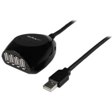 StarTech.com 15 m USB 2.0 actieve kabel met 4-poorts hub - Hub