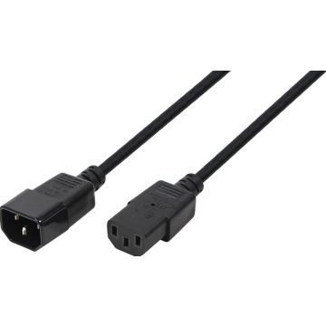 Cable Logilink Power cable extension 3m black IEC C14 to IEC C13
